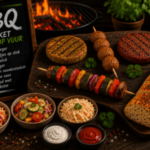 BBQ- pakket vega op vuur (vegetarisch)(p.p.)